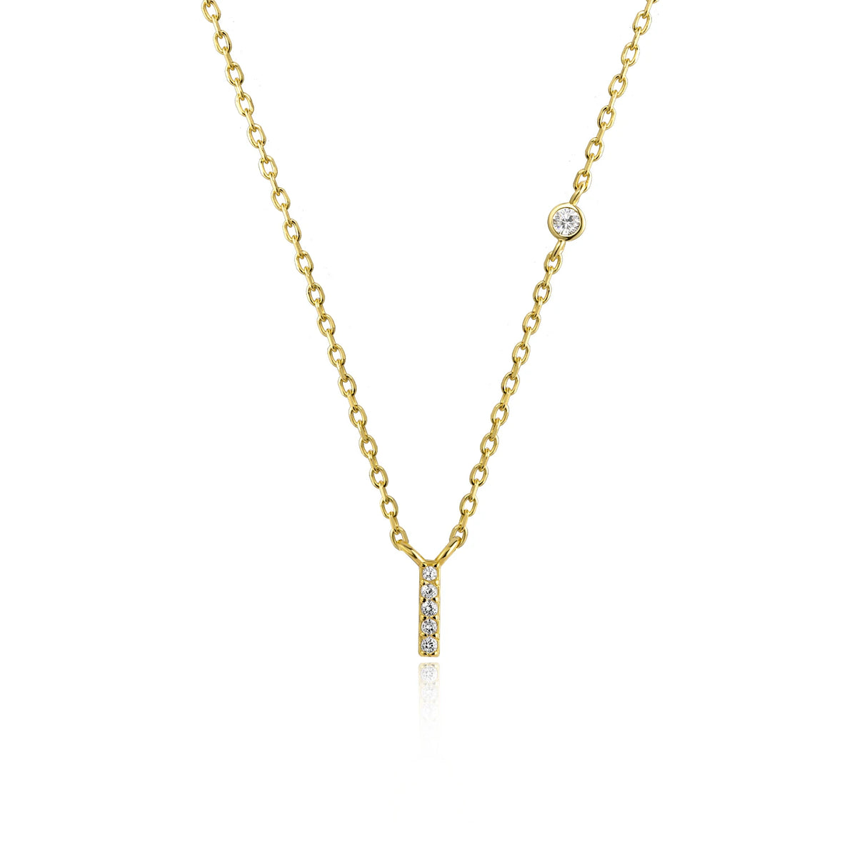 ANDYWEN 925 Sterling Silver Gold Small 26 Letters A- Z - Gold I
