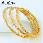 Nigeria Hochzeit Twist Rope Stapelarmband 21k