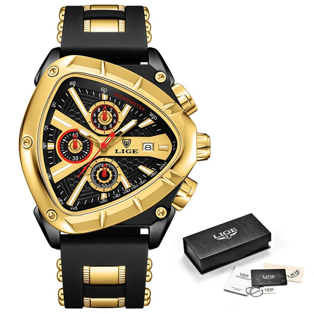 Lige Watch for Men Chronograph Casual Fashion