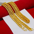 24K Massivgold AU999 Herrenkette 60cm, Schwer