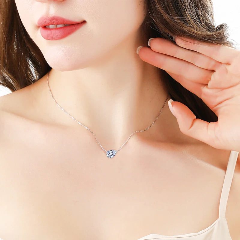 Djmax 1-3ct Classic Moissanite Necklace for Women