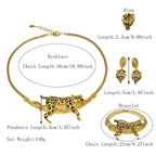 Dubai Women's Jewelry Set: Animal Design Leopard