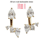Boucles d'oreilles Tfglbu Moissanite D en forme de goutte d'eau pour femme