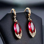 Women's Fashion Earrings Exquisite Ruby Pendant