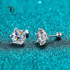 TY 0.3-2CT Moissanite Earrings 925 Sterling Silver