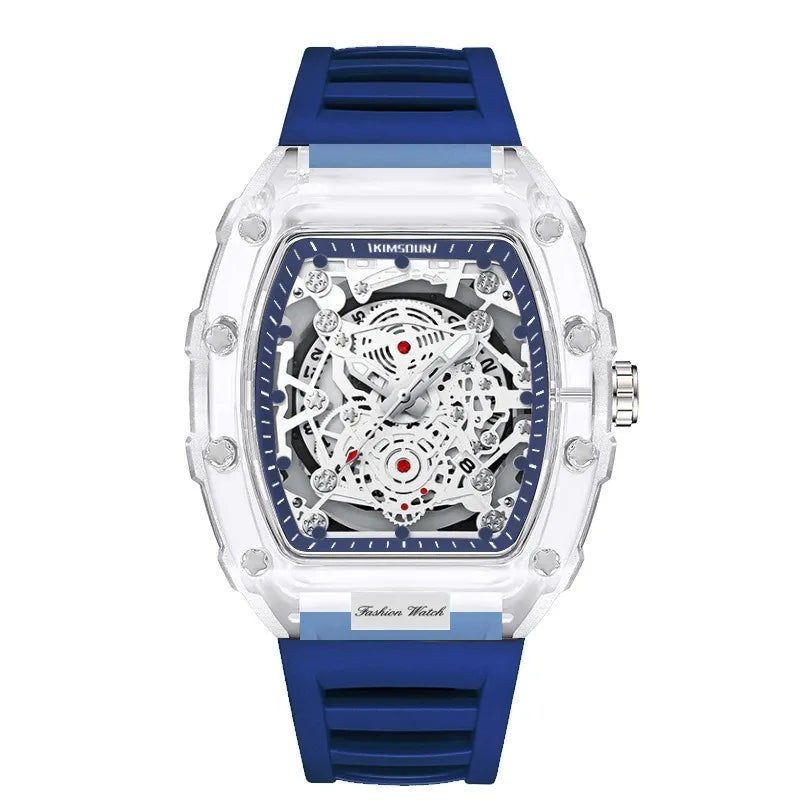 New Men's Watch Fashionable, High end, Elegant, - Transparent Blue