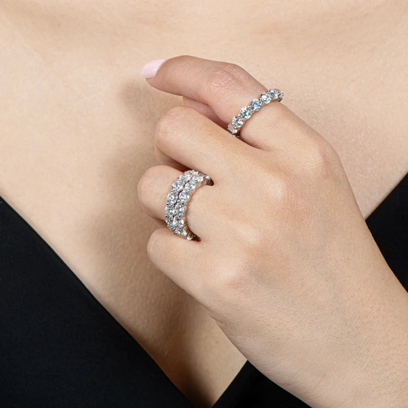 Rrjzz 4MM Full Moissanite Wedding Eternity