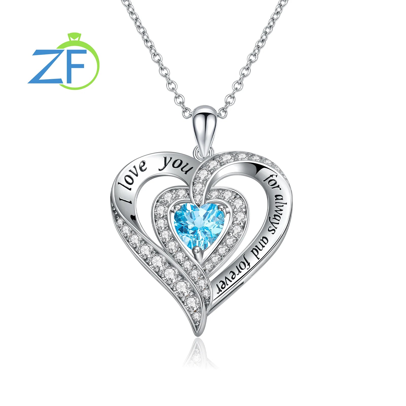 GZ Zongfa  925 Sterling Silver Heart Pendant for