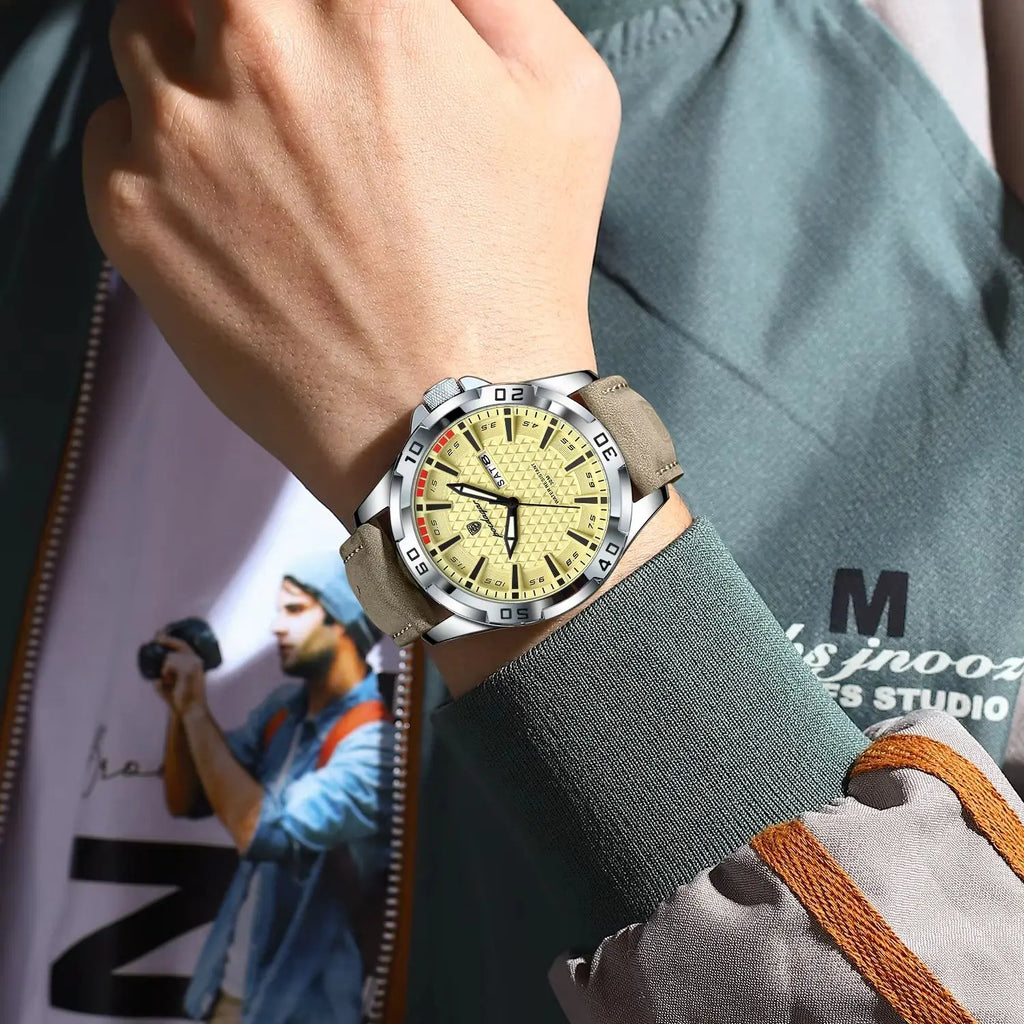 POEDAGAR Original Business Man Wristwatch Waterproof