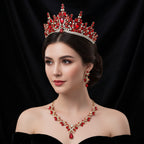 Royal Queen 3 Pcs Tiaras and necklace earrings for