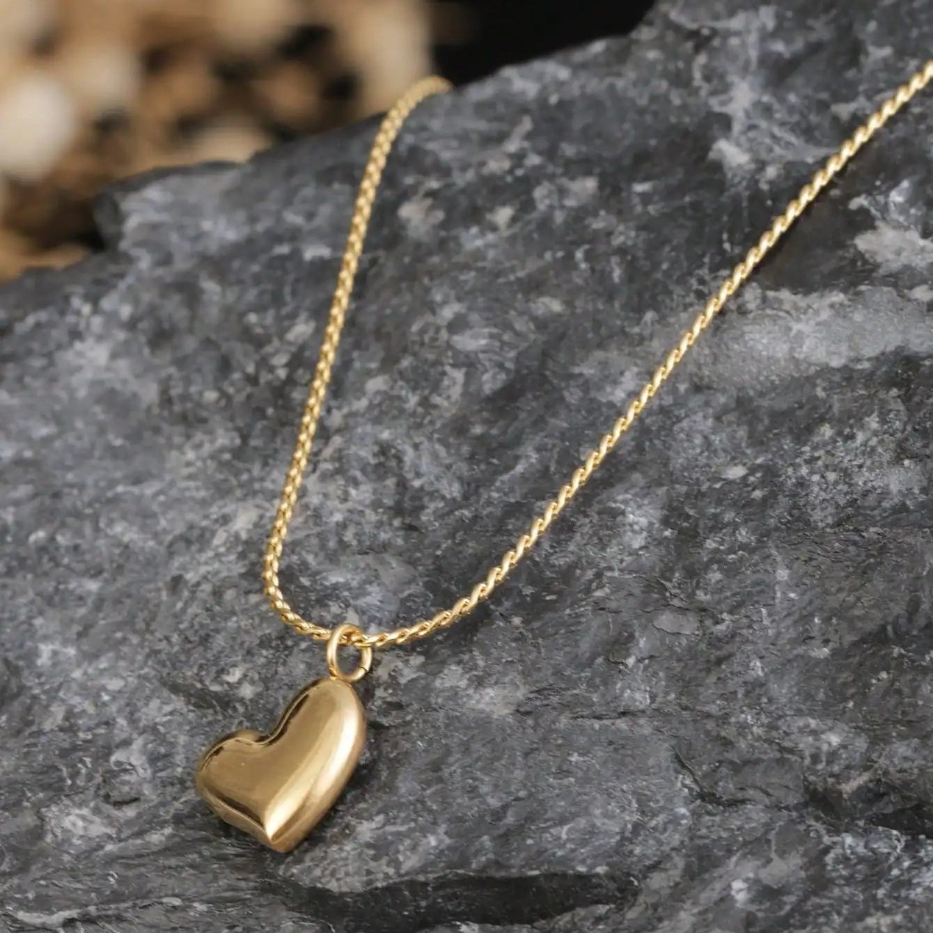 1pc 18K Gold-Tone Minimalist Stainless Steel Curved