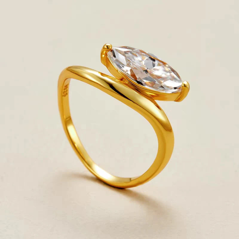 Bxiny 2CT Marquise All Moissanite Ring Set S925