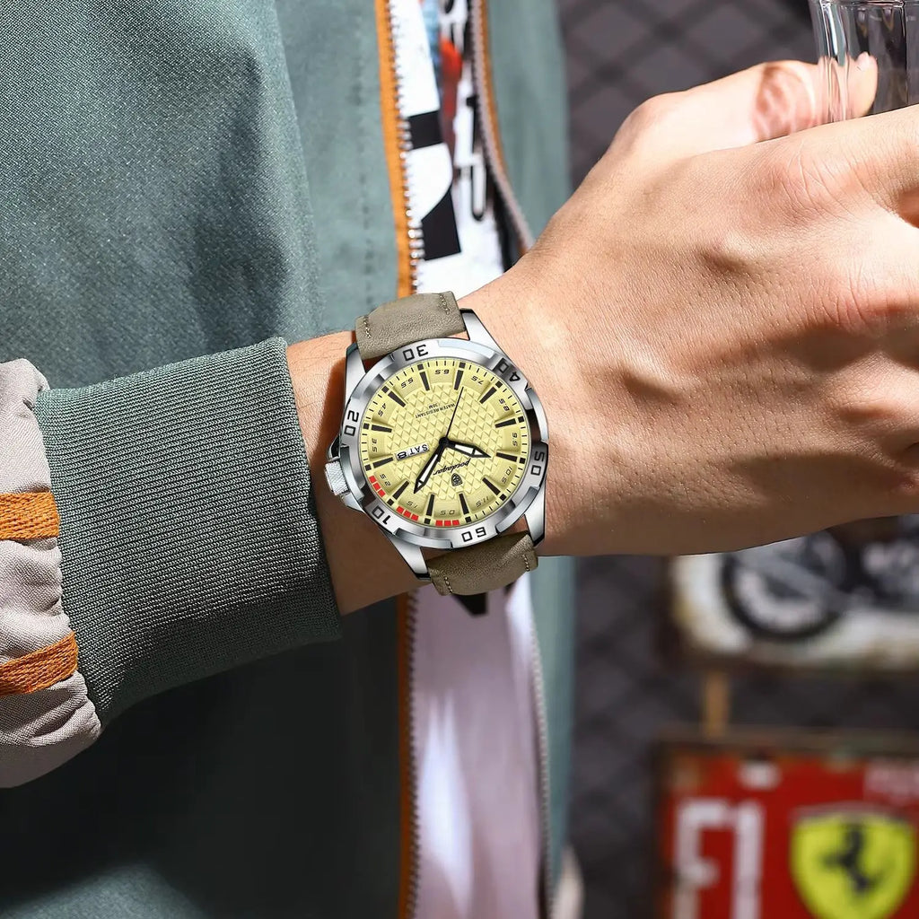 POEDAGAR Original Business Man Wristwatch Waterproof