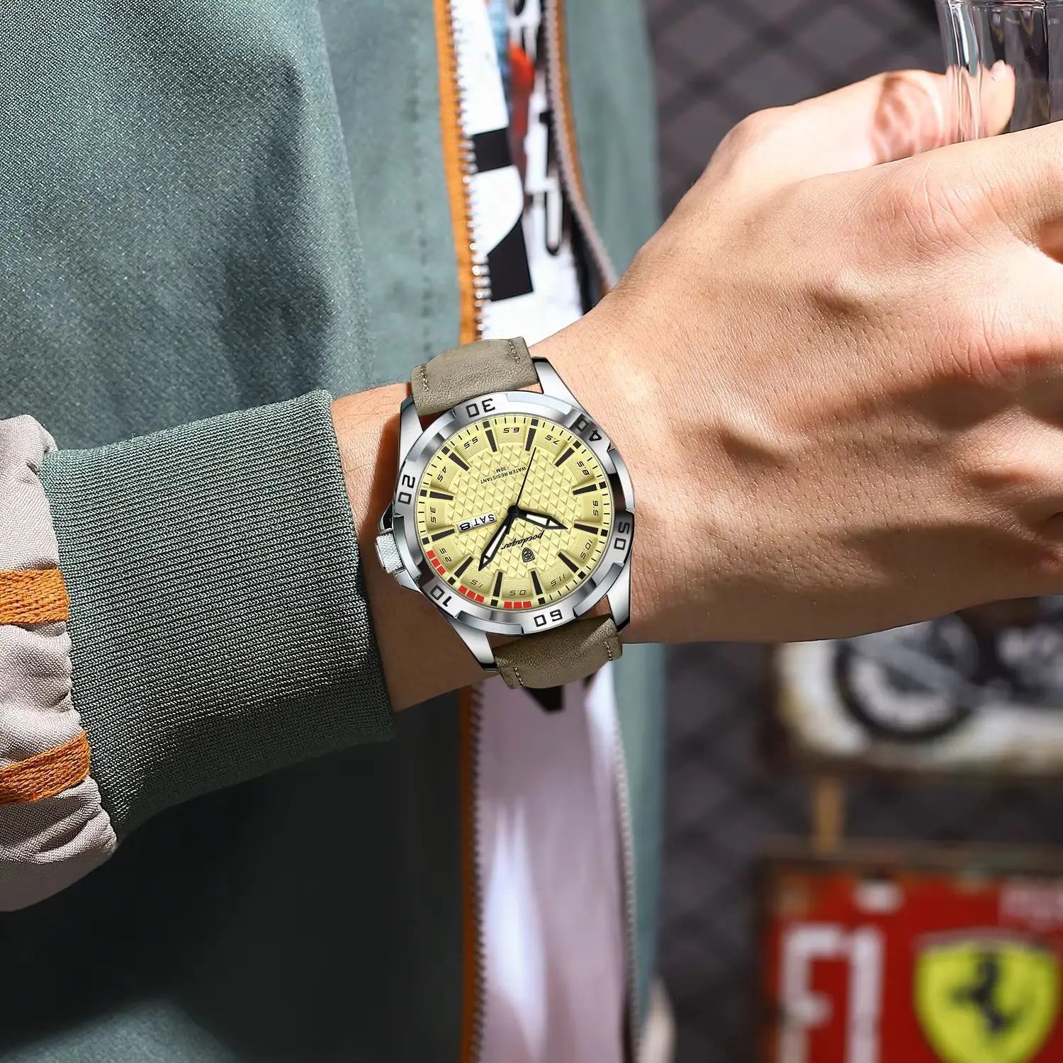 POEDAGAR Original Business Man Wristwatch Waterproof