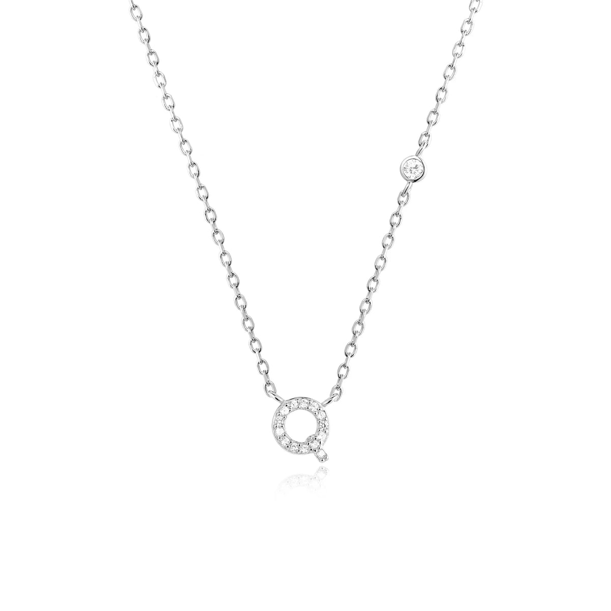 ANDYWEN 925 Sterling Silver Gold Small 26 Letters A- Z - Silver Q