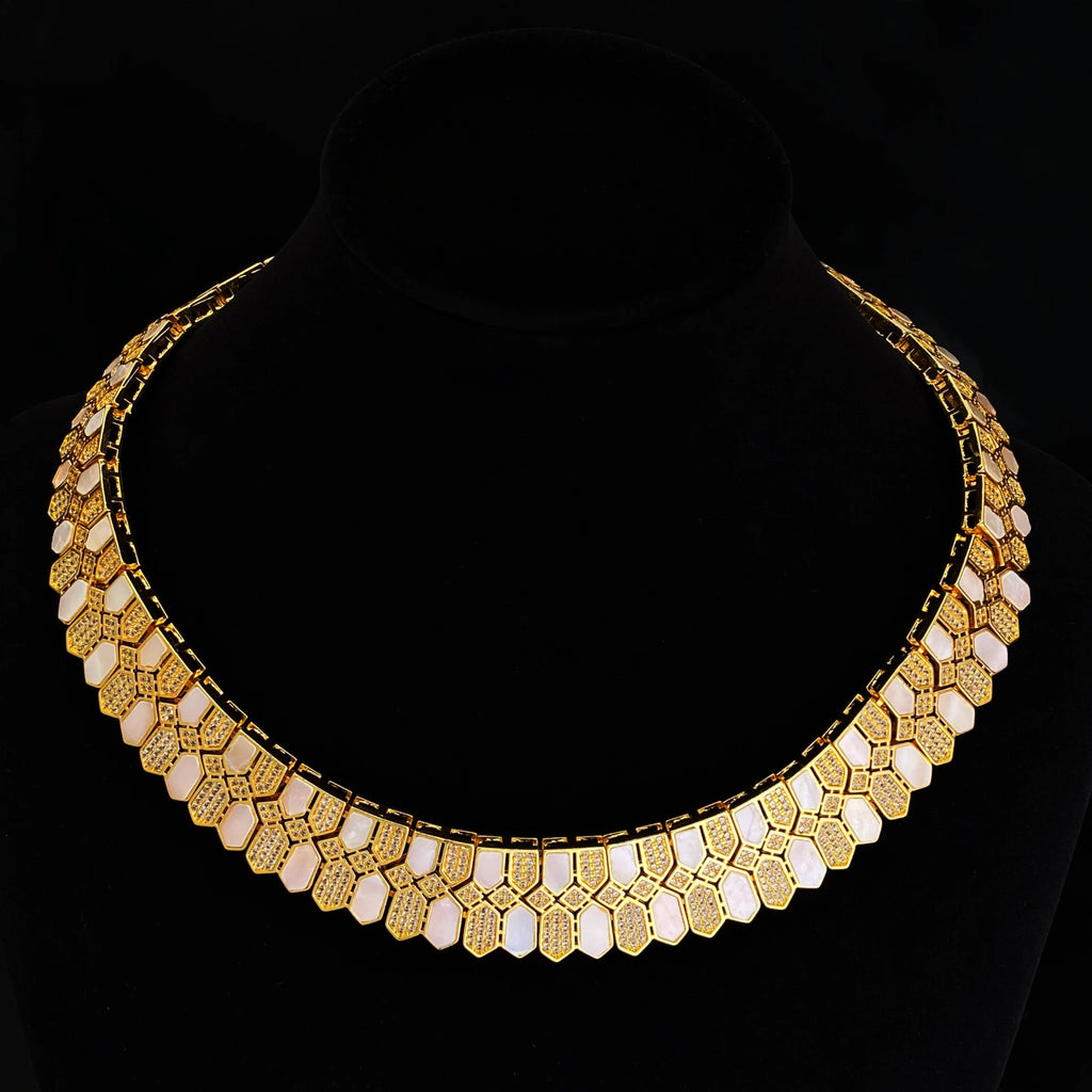 HY hot shell electro plated18K gold women's 4-piec