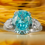 Vinregem 10*12MM oval geschliffener Aquamarin hoher Kohlenstoff