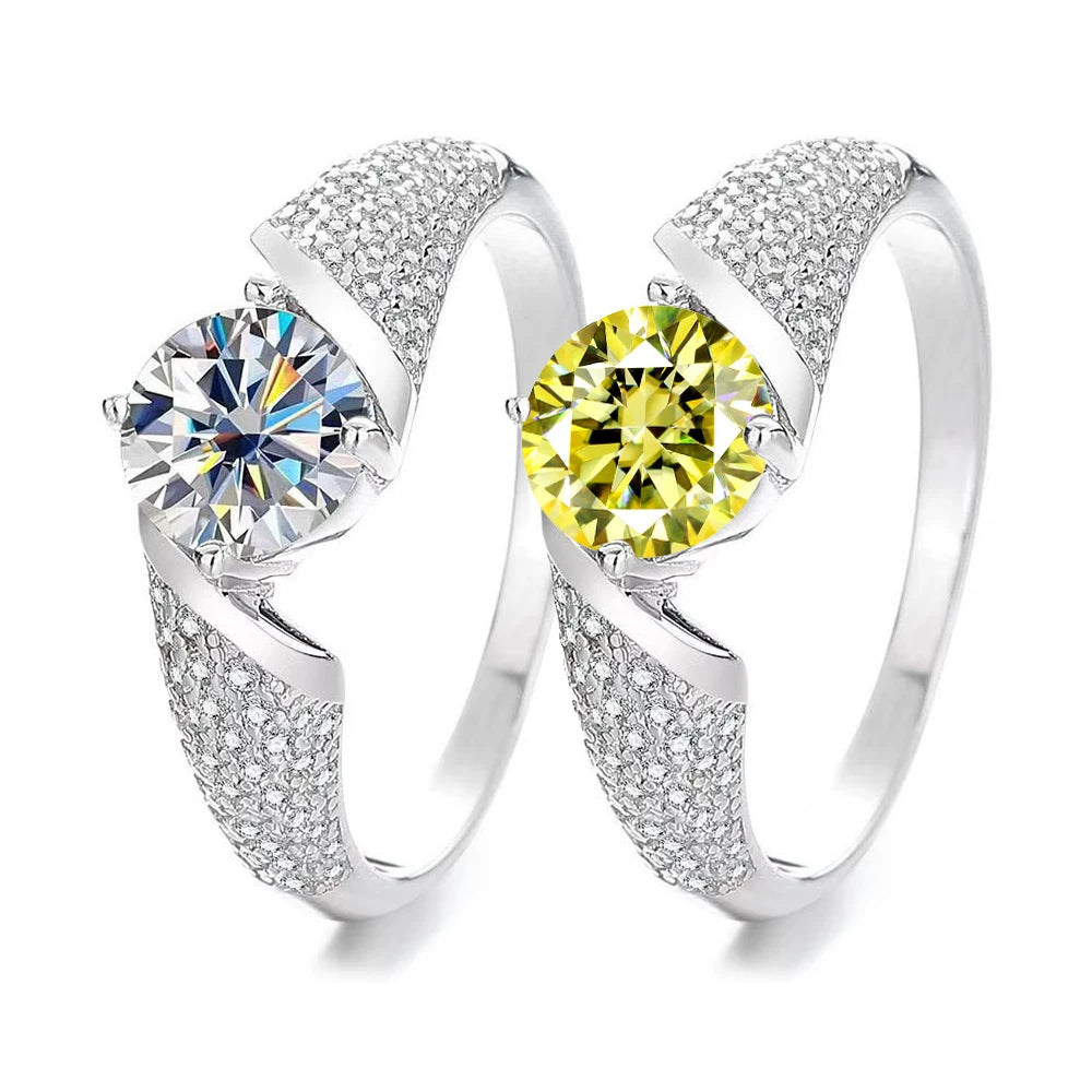 1ct Moissanite ring for women 100% pass diamond