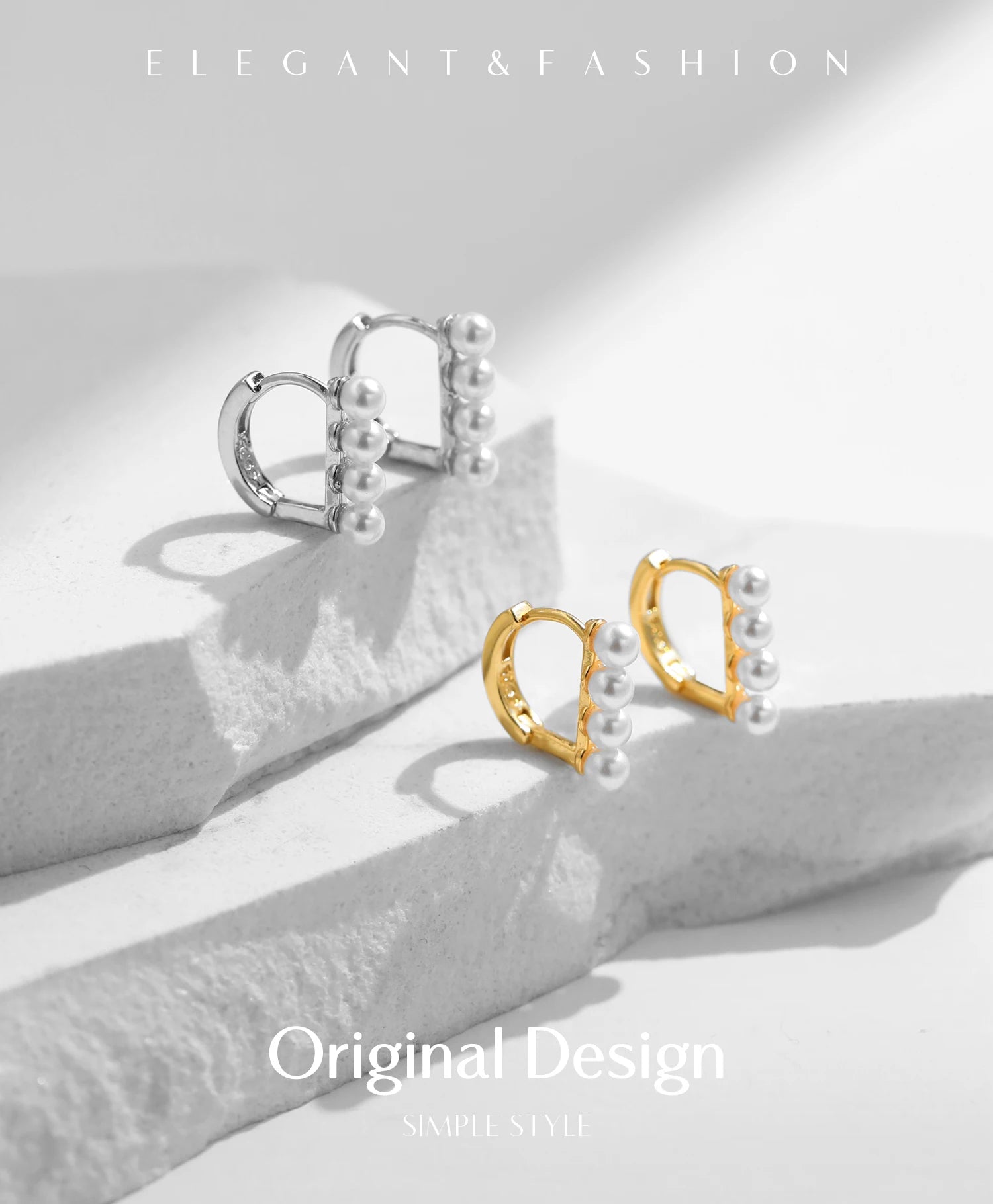 Modian 925 Sterling Silver Shell Pearl Geometric