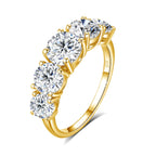 18k Plated 3.8CTW Genuine Moissanite Rings for