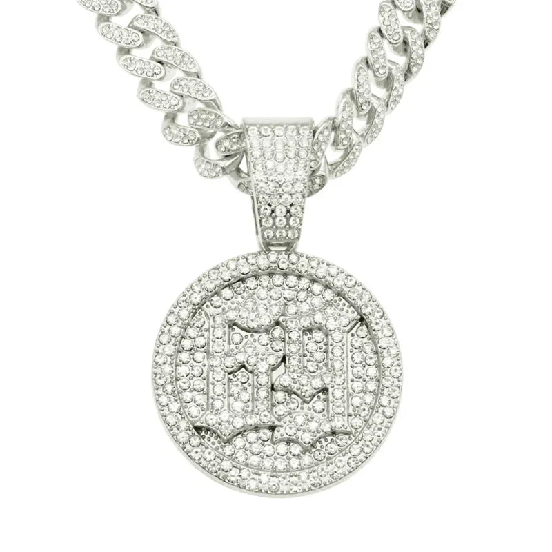 Men Women Hip Hop Number 69 Pendant Necklace Cryst