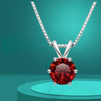 1.0ct-5ct Moissanite Pendant Necklace With Certifi