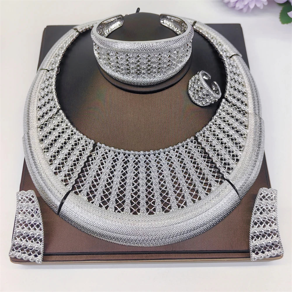 Dubai Women Jewelry Set Classic Design 18k Gold