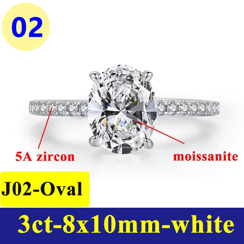 1-3CT Moissanite D Color VVS Diamond Women's Oval - add-box / J02-oval-3ct / 8, add-box / J02-oval-3ct / 9, add-box / J02-oval-3ct / 6, add-box / J02-oval-3ct / 7, add-box / J02-oval-3ct / 5, add-bag / J02-oval-3ct / 8, add-bag / J02-oval-3ct / 9, add-bag / J02-oval-3ct / 6, add-bag / J02-oval-3ct / 7, add-bag / J02-oval-3ct / 5