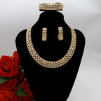 Dubai Luxury Handmade Women Jewelry Set 18k Gold-P.
