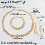 Pearl Pendant 4pcs Jewelry Set Colorful Beads Necklace