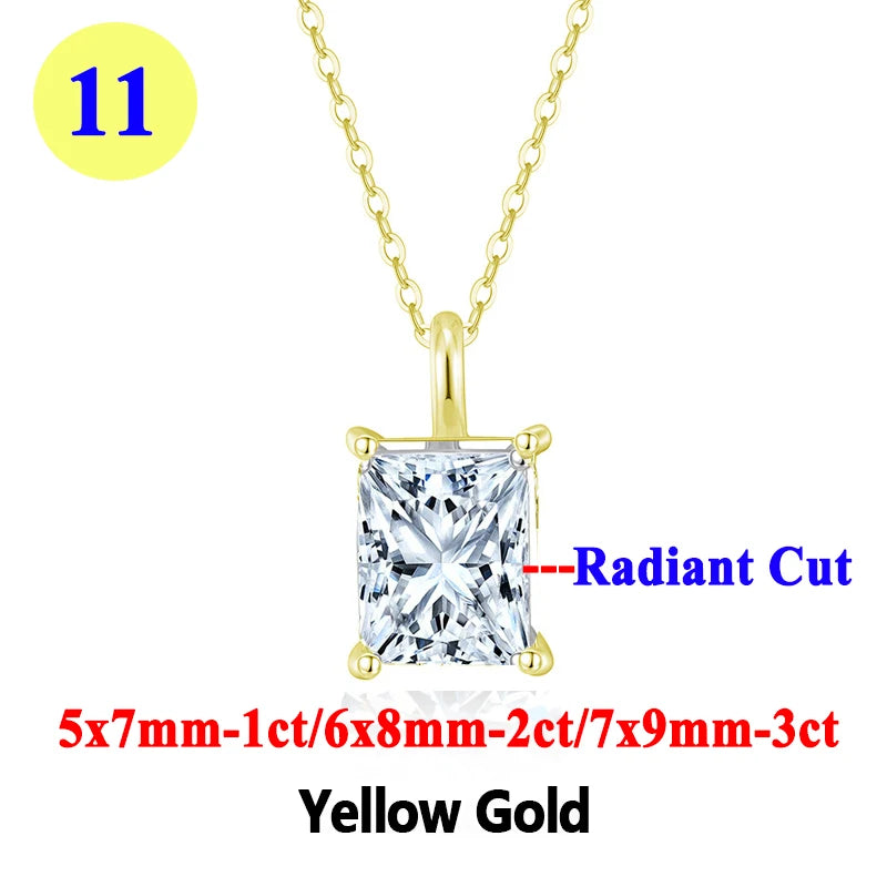 PureMax 1ct 2ct 3ct D Color VVS1 Moissanite Diamond - XL07-radiant-yellow / 2ct / 45cm-add box, XL07-radiant-yellow / 2ct / 45cm-add bag, XL07-radiant-yellow / 3ct / 45cm-add box, XL07-radiant-yellow / 3ct / 45cm-add bag, XL07-radiant-yellow / 1ct / 45cm-add box, XL07-radiant-yellow / 1ct / 45cm-add bag