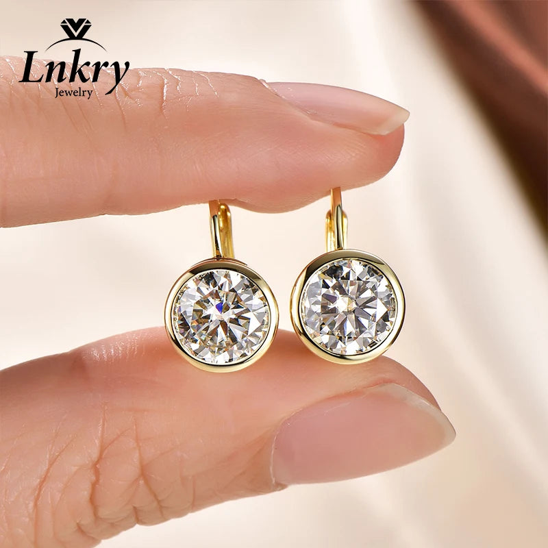 Lnkry 6.5MM/8MM Moissanite Hoop Earring 14k