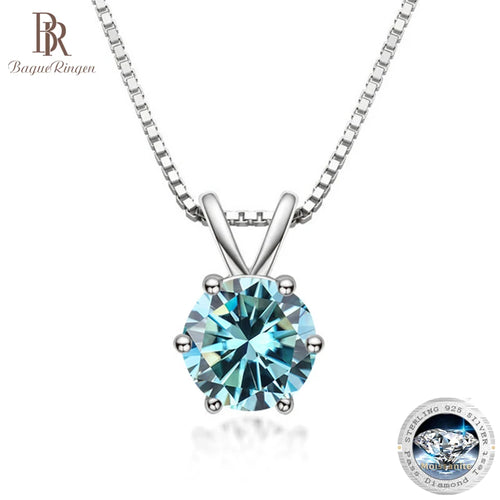 Bague Ringen 100% 925 Sterling Silver 1ct Moissanite