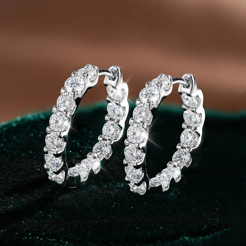 JoyceJelly 2.6cttw D Color 3mm All Moissanite Earrings