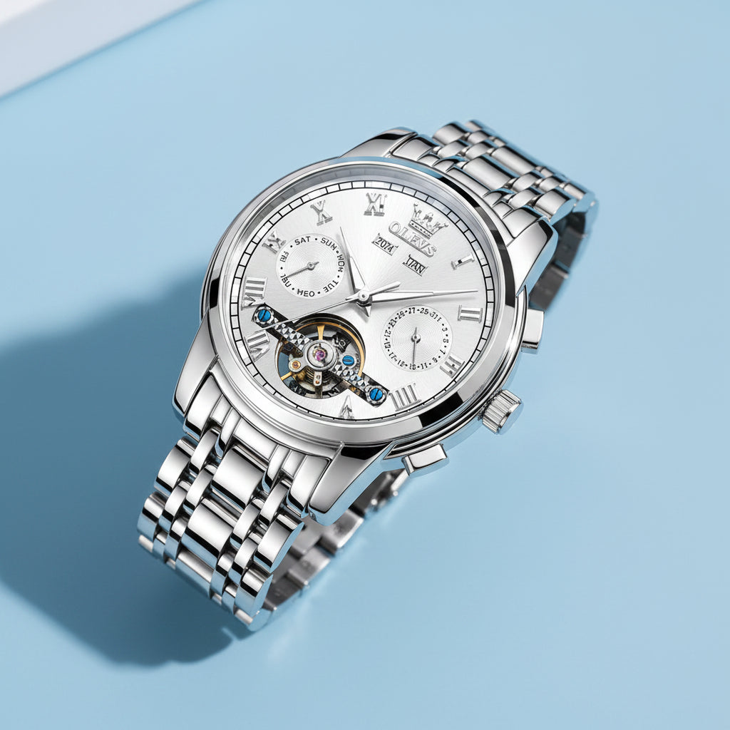 OLEVS 6607+6602 Original Men Women Watch Luxury Brand - Man 6 / United States, Man 6 / China Mainland