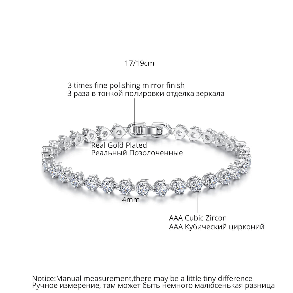 Luoteemi Silver Color 3 Prong Round Cubic Zirconia