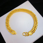 Natural 18 K Gold Color Twists Bracelet for Women