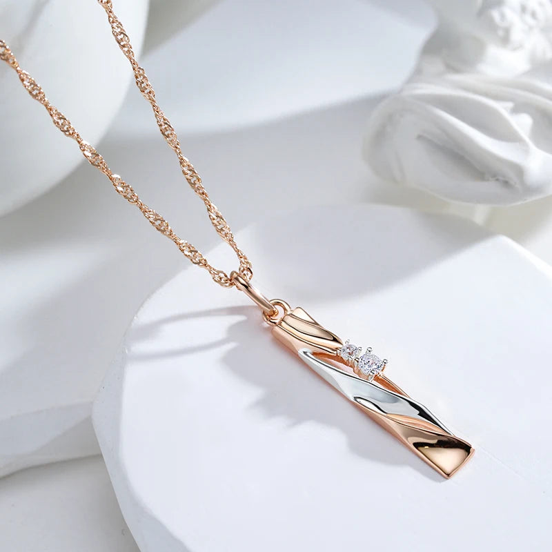 Wbmqda 3Pcs 585 Rose Gold Silver Color Mix Geometr.