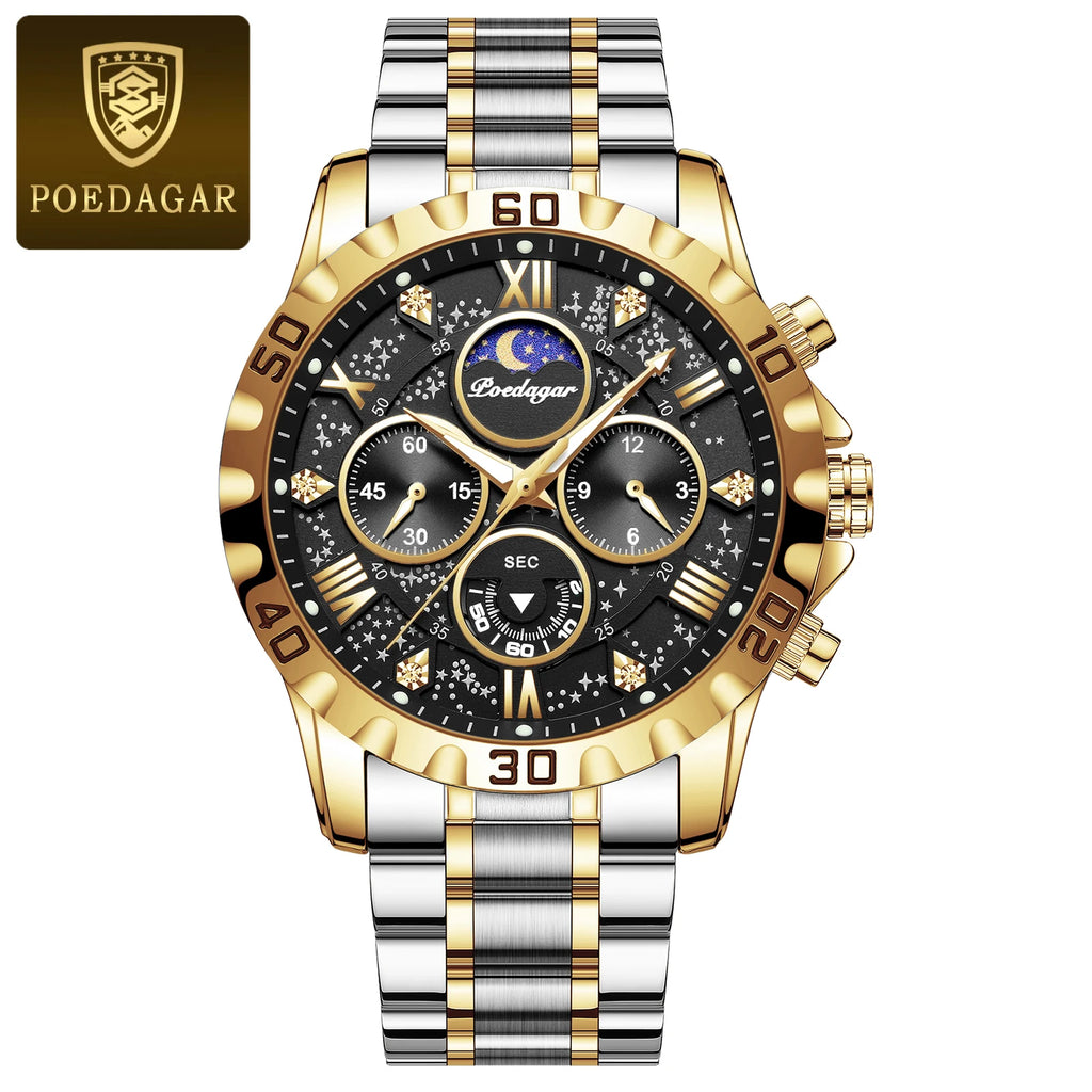 Poedagar Luxury Man Watch Waterproof Luminous.
