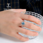 Classic design Natural london blue topaz oval