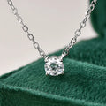 OXTAO Certified Moissanite Solitaire Necklace