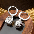 KNOBSPIN D Color Moissanite Earring 925 Sterling