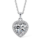 1CT Herzschliff Moissanit Halskette für Frauen 18K