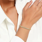 Lnkry Exquisite Round Bezel 3mm Moissanite Tennis