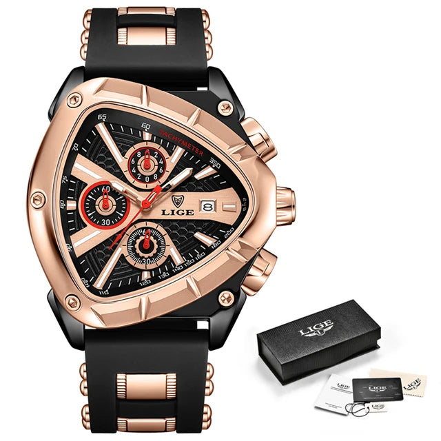 Lige Watch for Men Chronograph Casual Fashion.