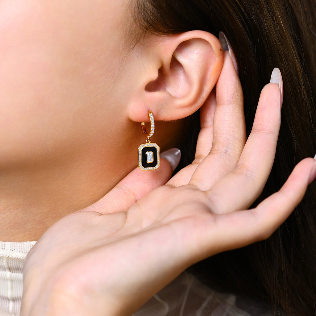 Mintybox D Color Au585 Moissanite Earrings for