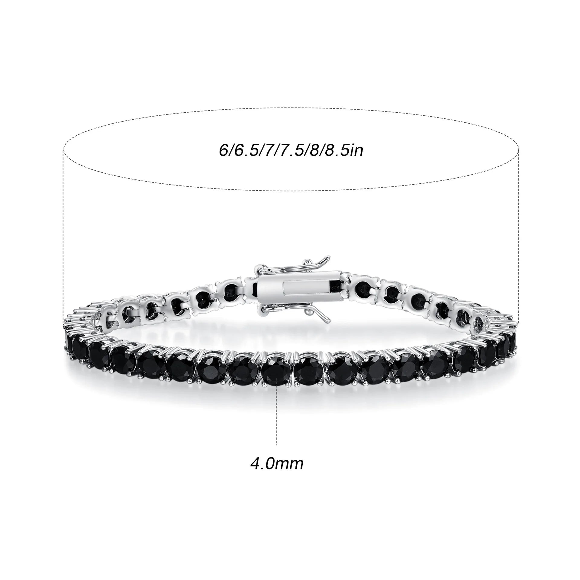 EUREKA  Hip Hop Tennis Bracelet Zirconia Copper