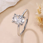 M-JAJA Oval Moissanite Engagement Ring for Women
