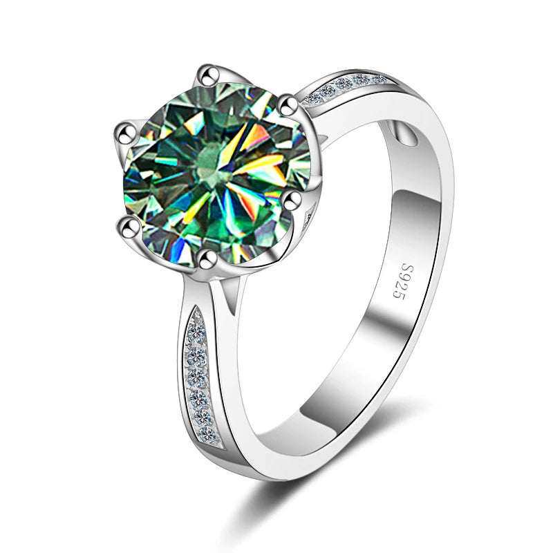 JoyceJelly Luxury 3ct D Color Moissanite Rings