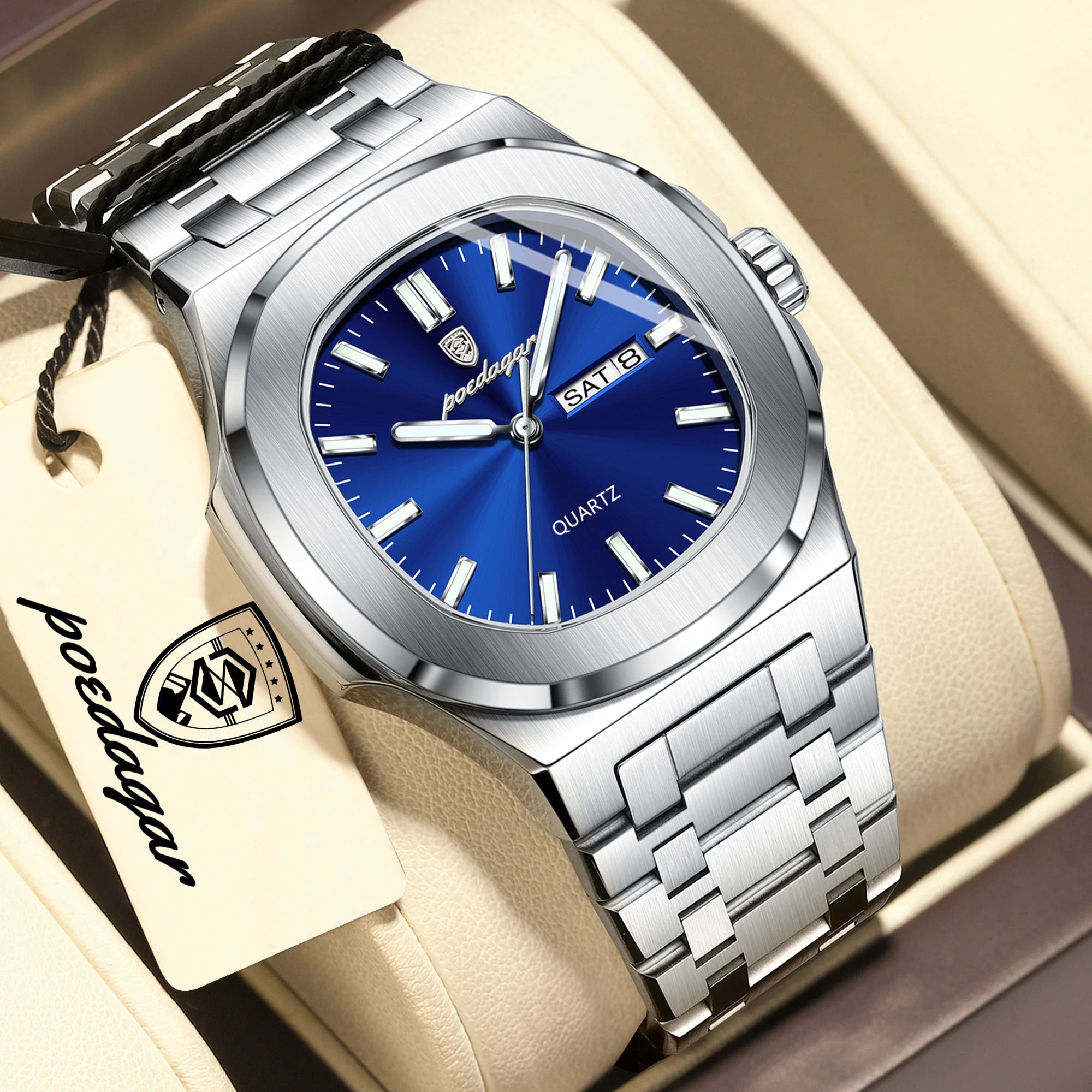 Poedagar Top Trendy Men's Watches Waterproof Lumin